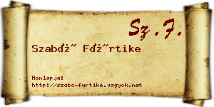 Szabó Fürtike névjegykártya